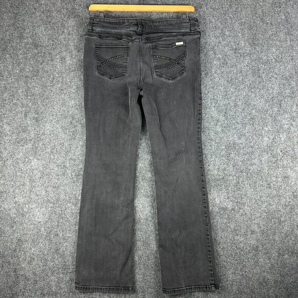 Chicos Jeans Womens 8 So Slimming Black Cotton Stretch Straight Leg Pockets - Picture 6 of 8